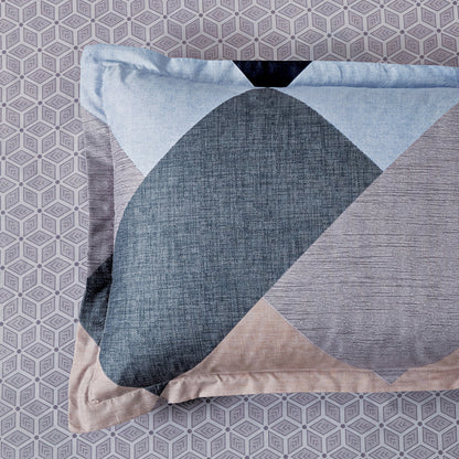 Microfiber Reversible Quilt Cover Set - Jay - Queen Size