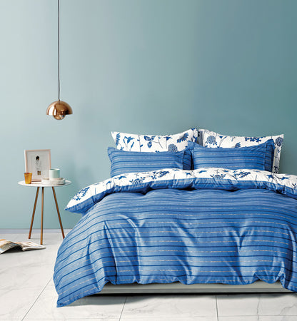 Microfiber Reversible Quilt Cover Set - Lin - Queen Size