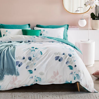 Microfiber Reversible Quilt Cover Set - Olinda - Queen Size