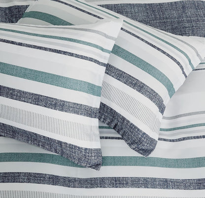 Print Microfibre Quilt Cover Set - Ultra Soft with Zipper Closure (Otis, Queen Size)