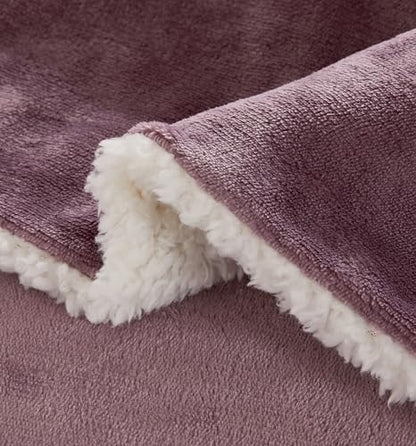 2-in-1 Teddy Sherpa Quilt Cover Set (Mve, Queen)