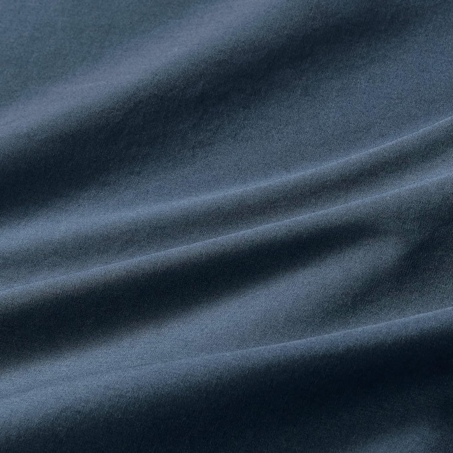 100% Cotton Vintage Washed Bed Quilt Cover Set - Dark Indigo - Queen Size