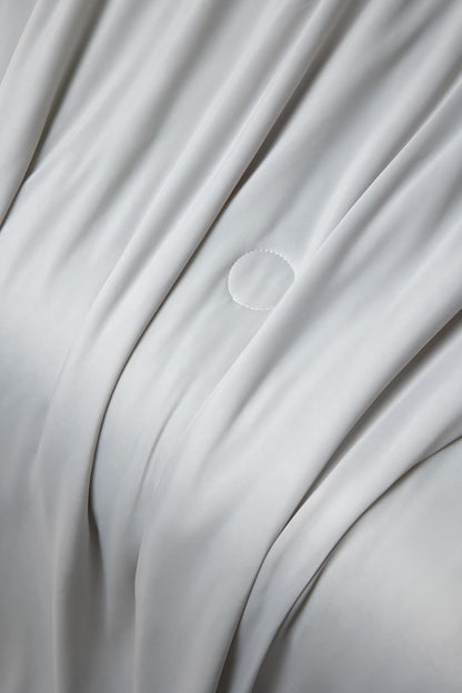 Ice Cooling Reversible Summer Comforter Blanket (Blue and Grey, Queen/King)