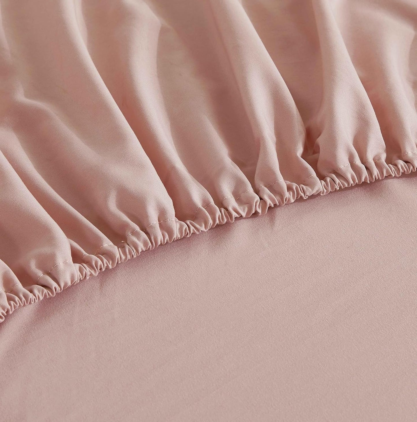 Vintage Washed Microfibre Sheet Set (Pink, Queen)