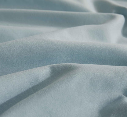 Vintage Washed Microfibre Quilt Cover Set (Blue, King)