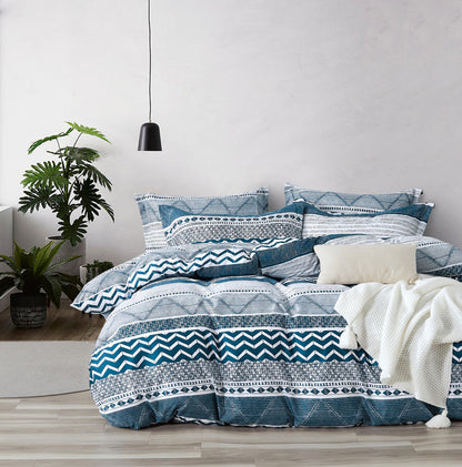 Microfiber Reversible Quilt Cover Set - Jasper - King Size