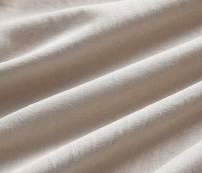 Vintage Washed Microfibre Quilt Cover Set (3Pcs) - Linen - King Size