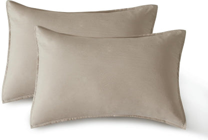 Vintage Washed Microfibre Quilt Cover Set (3Pcs) - Linen - King Size