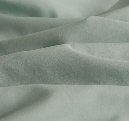 Vintage Washed Microfibre Quilt Cover Set (Sage, King)