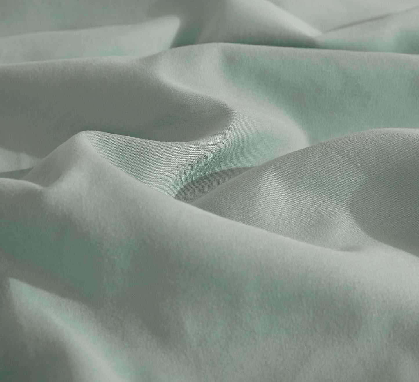 Vintage Washed Microfibre Quilt Cover Set (Sage, King)