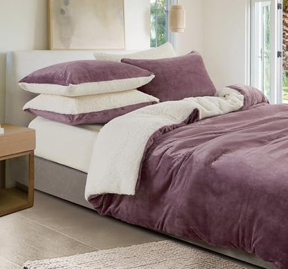 2-in-1 Teddy Sherpa Quilt Cover Set (Mve, King)