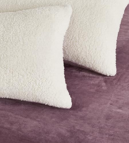 2-in-1 Teddy Sherpa Quilt Cover Set (Mve, King)