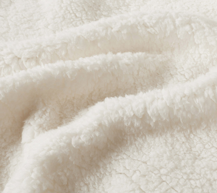 2-in-1 Teddy Sherpa Quilt Cover Set (King Size - Terracotta)