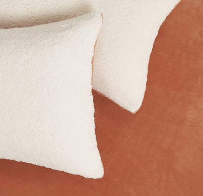 2-in-1 Teddy Sherpa Quilt Cover Set (King Size - Terracotta)