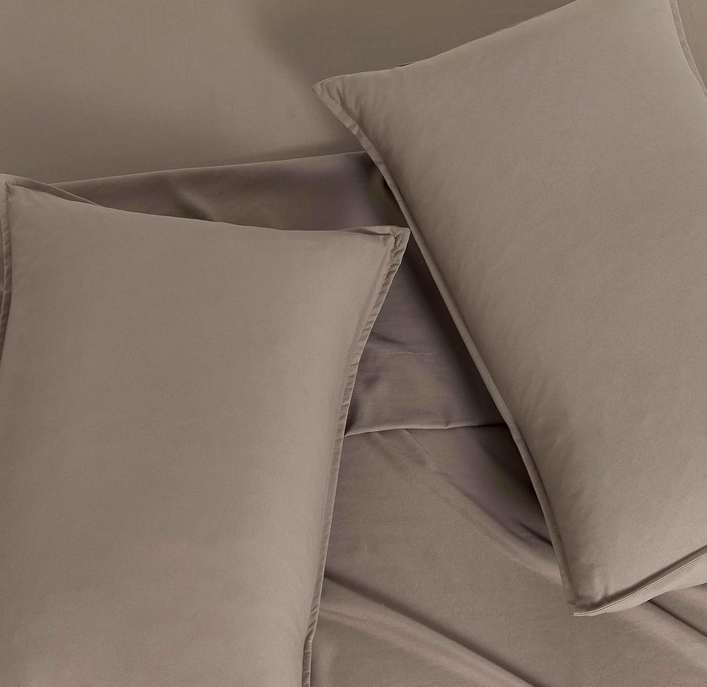 Vintage Washed Microfibre Sheet Set (Truffle, King)