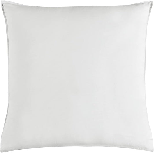 Vintage Washed 100% Cotton European Pillowcase - Luxurious European Pillow Cover - White - 1 Pc