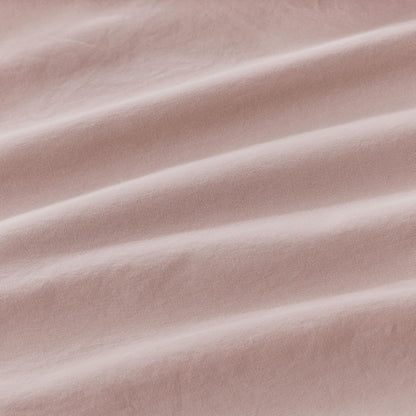 100% Vintage Washed Cotton Fitted Sheet Combo Set – 100% Natural Cotton, Ultra Soft & Breathable – Includes Fitted Sheet & Pillowcases – Machine Washable (Pink, King Single)