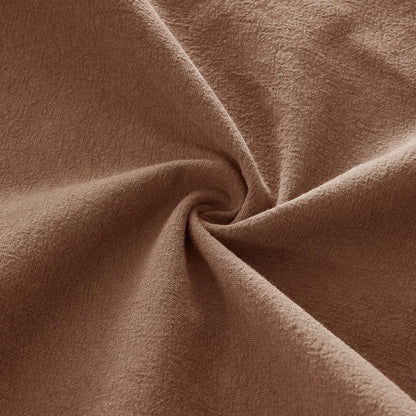 Linen Cushion Covers - 30% Linen 70% Cotton Blend, Soft & Breathable with Hidden Zipper Design - Cocoa Brown, 45cm x 45cm (Twin Pack)