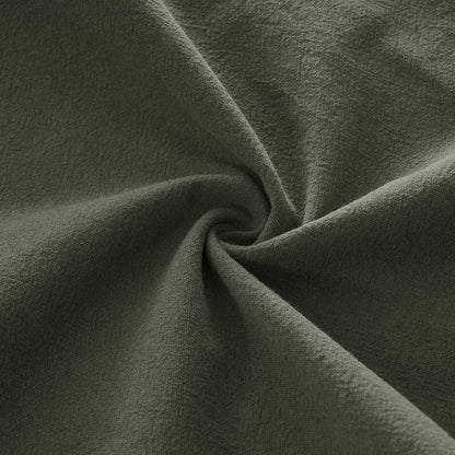 Linen Cushion Covers - 30% Linen 70% Cotton Blend, Soft & Breathable with Hidden Zipper Design - Khaki Green, 30cm x 50cm (Twin Pack)