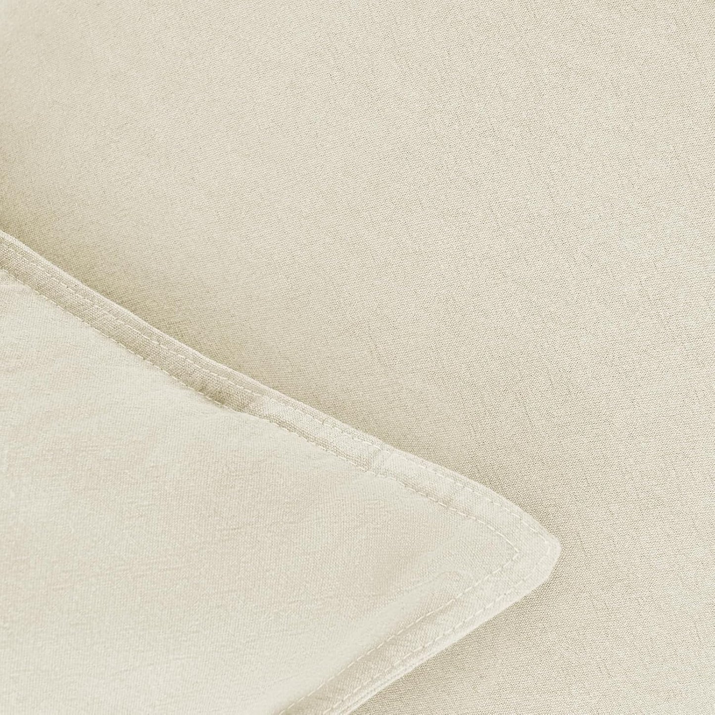 Linen Cushion Covers - 30% Linen 70% Cotton Blend, Soft & Breathable with Hidden Zipper Design - Linen, 30cm x 50cm (Twin Pack)