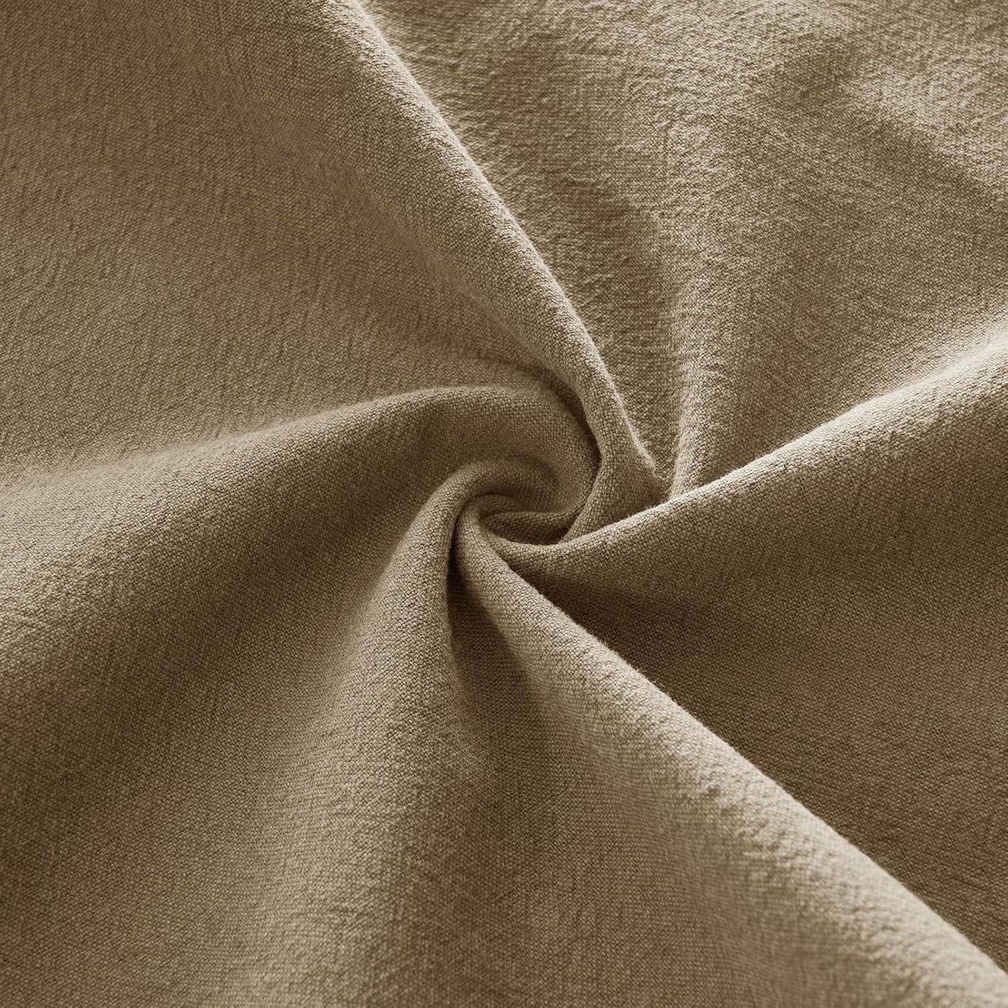 Linen Cushion Covers - 30% Linen 70% Cotton Blend, Soft & Breathable with Hidden Zipper Design - Tan, 30cm x 50cm (Twin Pack)