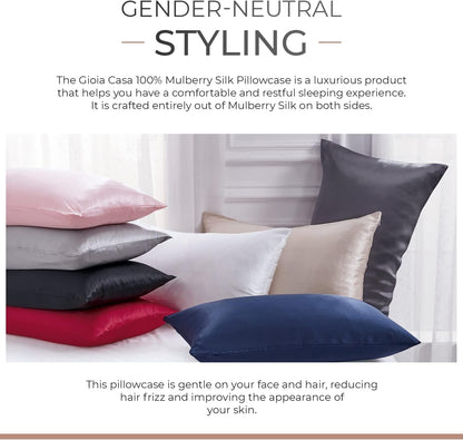 Luxury Pillowcase - 100% Pure Mulberry Silk on Both Sides - Copper