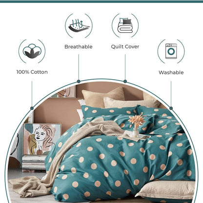 100% Cotton Hugo Reversible Printed Quilt Cover Set - Super King Size