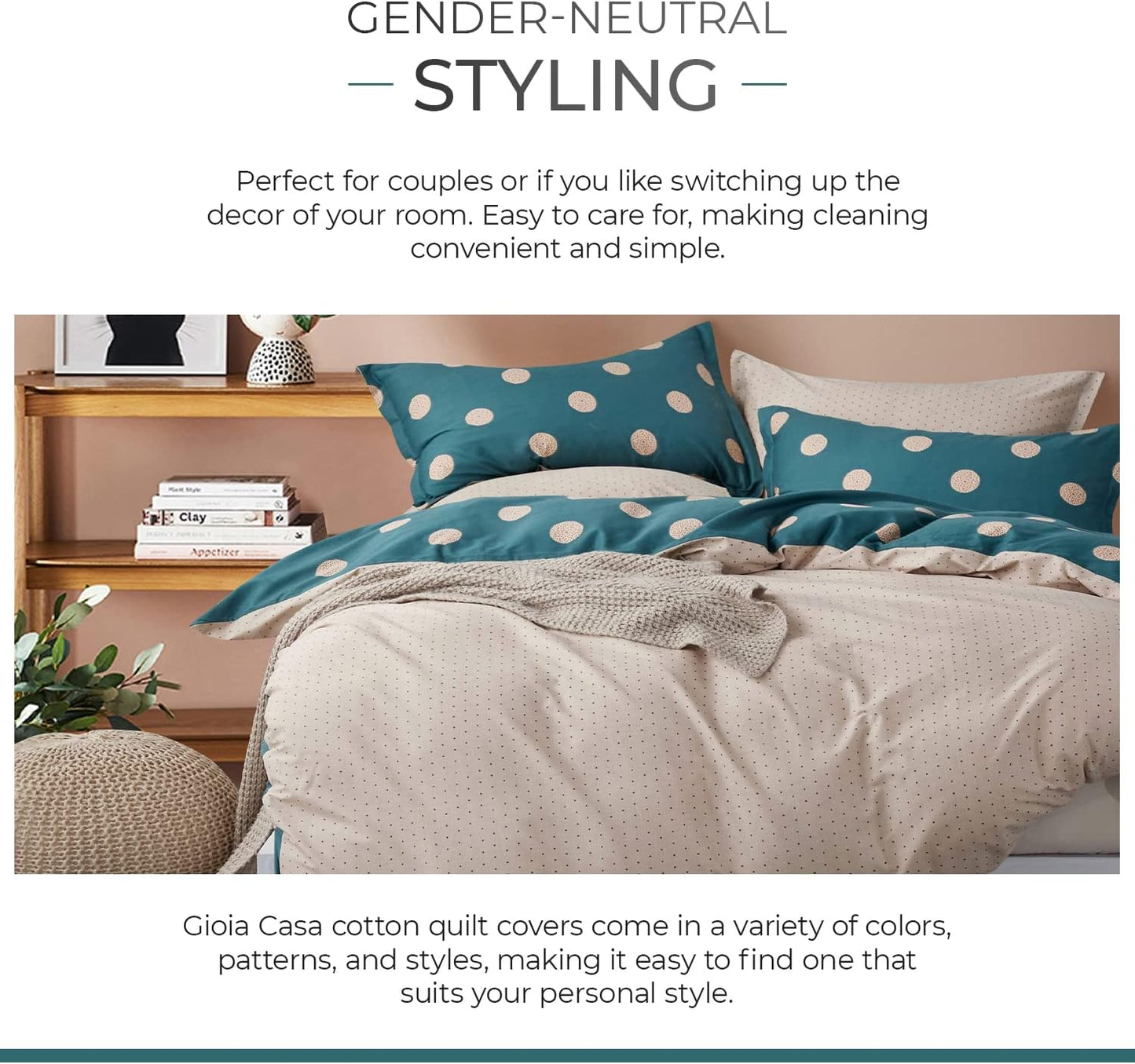 100% Cotton Hugo Reversible Printed Quilt Cover Set - Super King Size