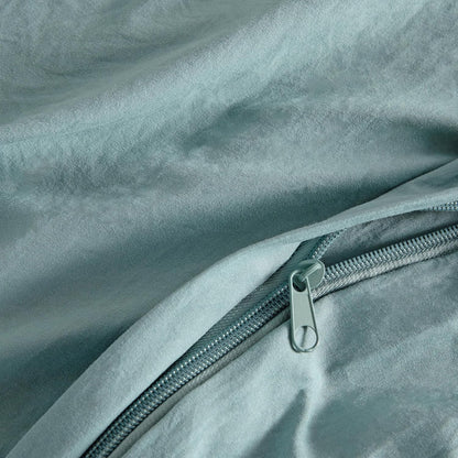 Vintage Washed Microfibre Quilt Cover Set (3Pcs) - Seafoam - Super King Size