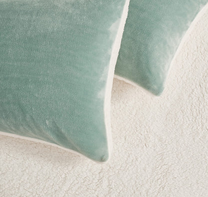 2-in-1 Teddy Sherpa Quilt Cover Set (Sage Green, Super King)