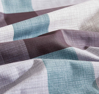 Print Microfibre Quilt Cover Set - Ultra Soft with Zipper Closure (Stanley, Super King Size)