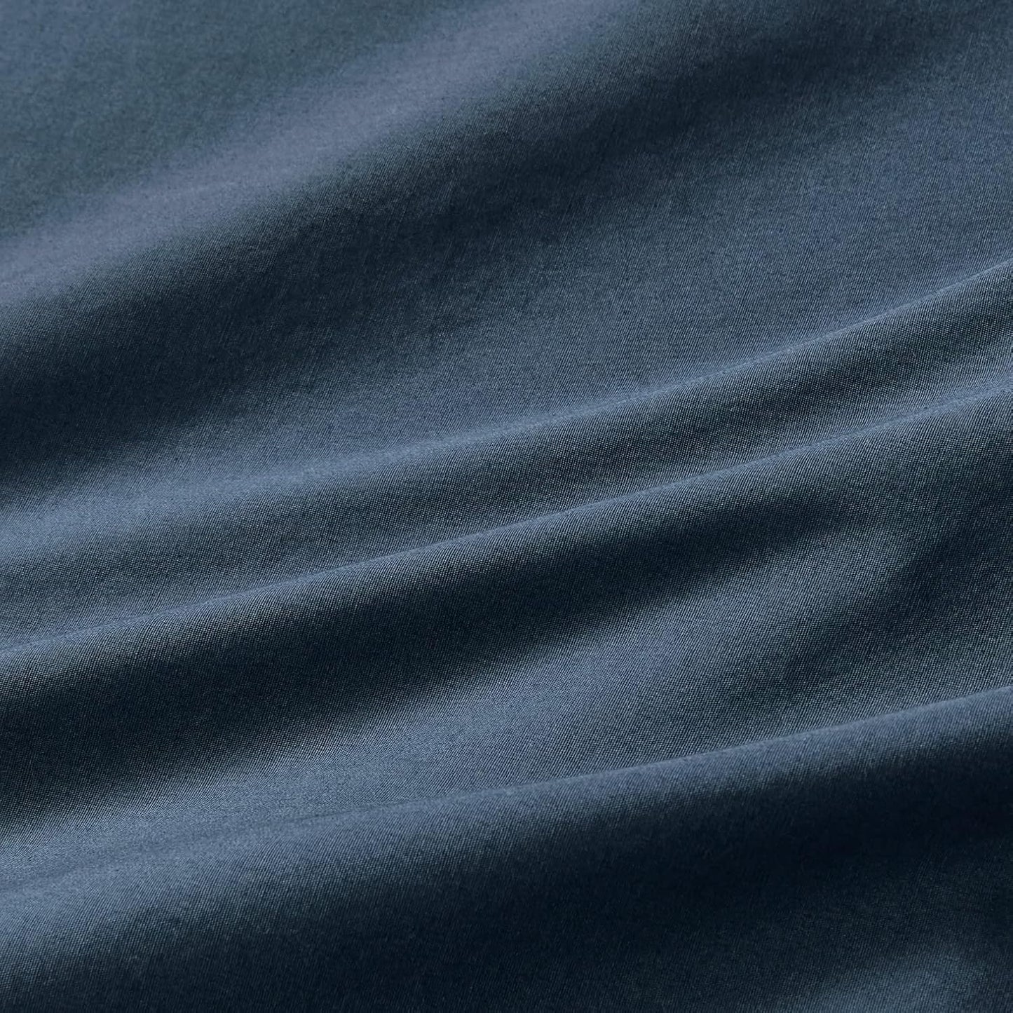100% Cotton Vintage Washed Bed Quilt Cover Set - Dark Indigo - Super King Size
