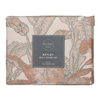 Bayley PRINTED QUILT COVER SET - KING