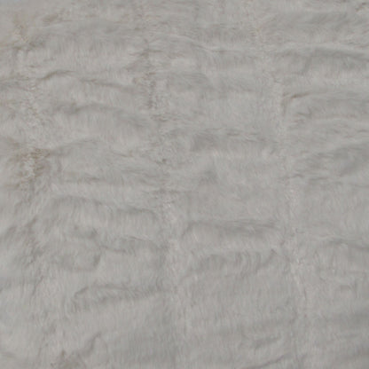 Meadow Soft Faux Fur Throw Rug 127 x 152 cm Off White