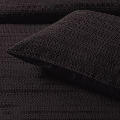 Bianca Kahlani Chocolate Waffle Quilt Cover Set Super King