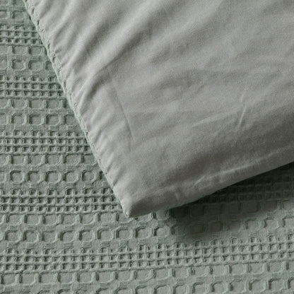 Bianca Kahlani Sage Waffle Quilt Cover Set King