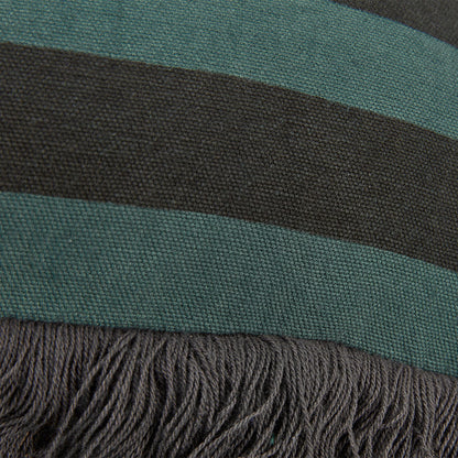 KAAT Amsterdam Viggo Green Stripe Square Filled Cushion 45cm x 45cm