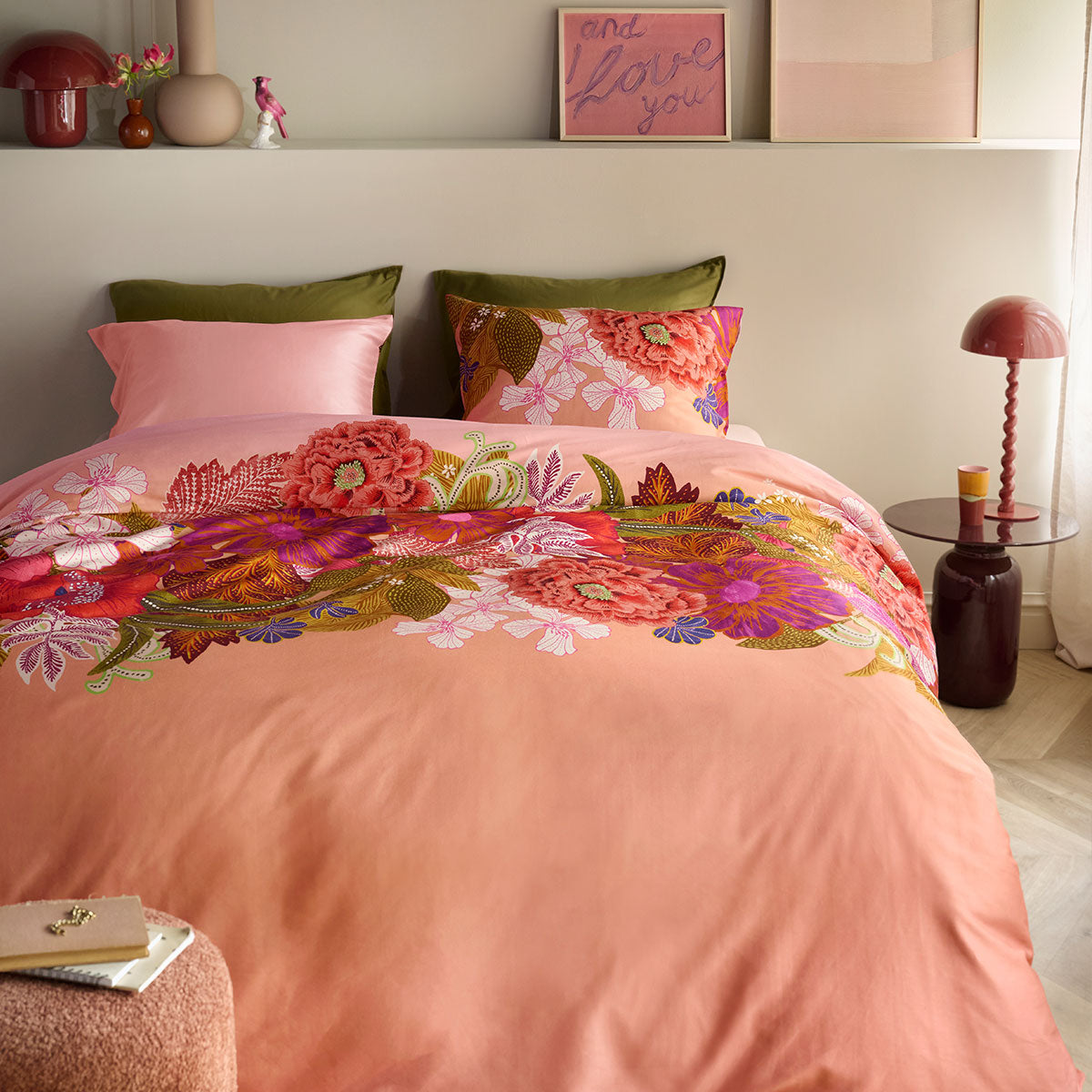 Oilily Livia Multi Cotton Floral Quilt Cover Set Queen