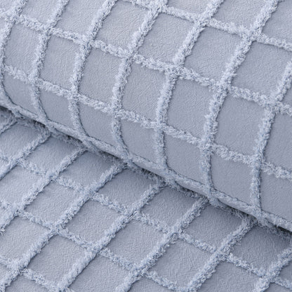 Vintage Design Homewares Parquet Snooze Blue Polyester Cotton Quilt Cover Set Queen