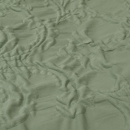 Ardor Adeline Sage Jacquard Damask Quilt Cover Set Queen