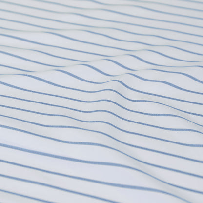 Ardor Frankie Blue Stripe Yarn Dyed Reversible Quilt Cover Set Queen