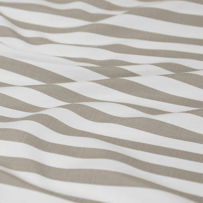 Ardor Frankie Natural Stripe Yarn Dyed Reversible Quilt Cover Set Queen