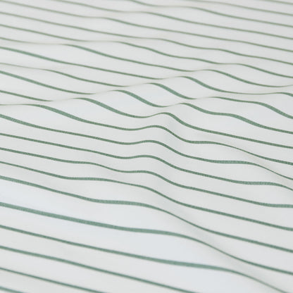 Ardor Frankie Sage Stripe Yarn Dyed Reversible Quilt Cover Set King
