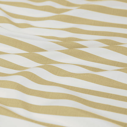 Ardor Frankie Yellow Stripe Yarn Dyed Reversible Quilt Cover Set Queen