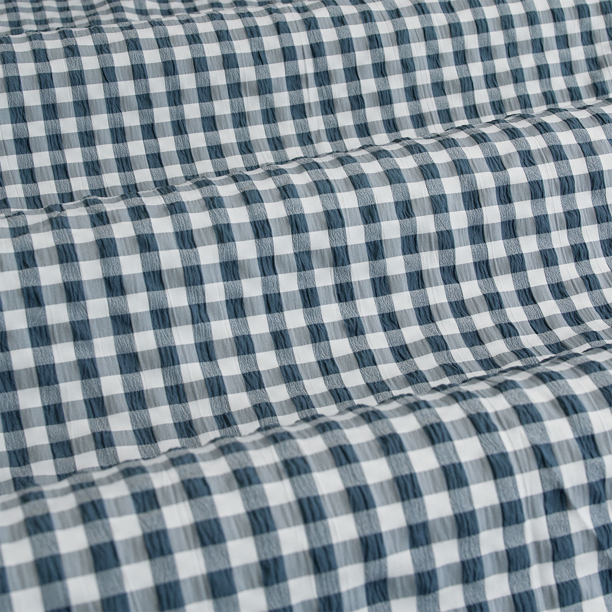 Ardor Rowe Teal Textured Seersucker Quilt Cover Set Queen