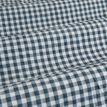 Ardor Rowe Teal Textured Seersucker Quilt Cover Set Queen