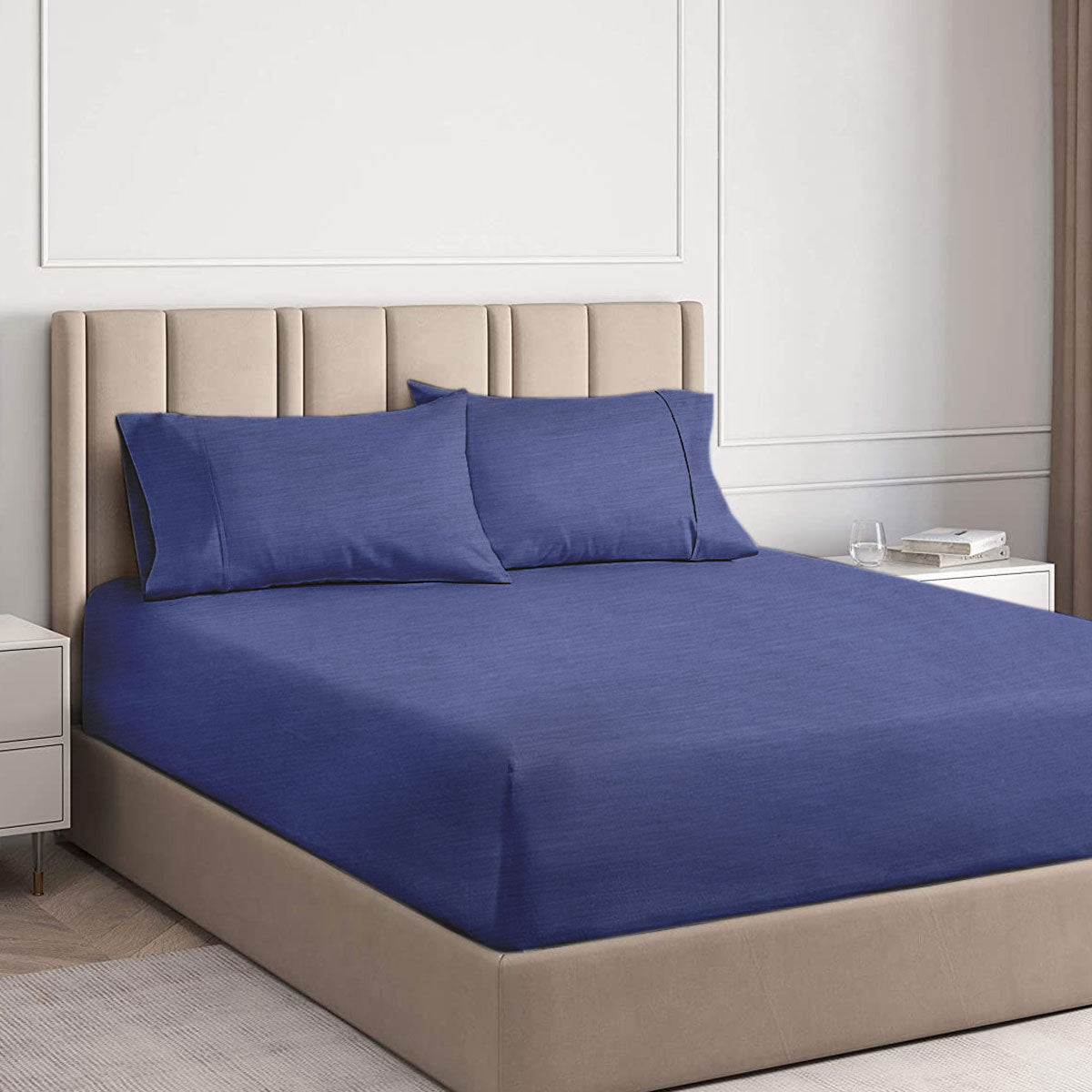 Ramesses Royal Blue 2000TC Cooling Bamboo Combo Set Single