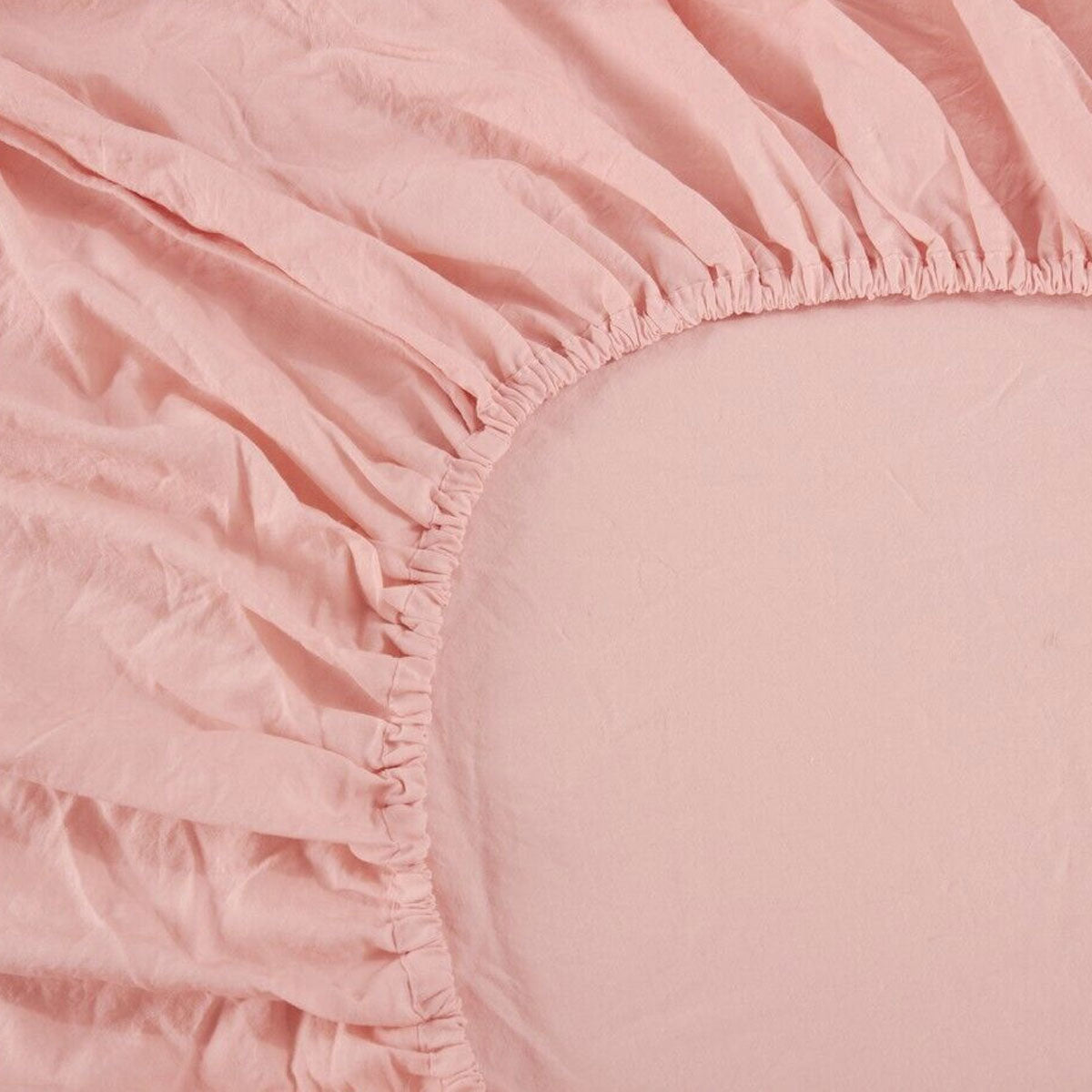 Ramesses 1000TC Linen Bamboo Fitted Sheet Combo Set Dusty Pink Single