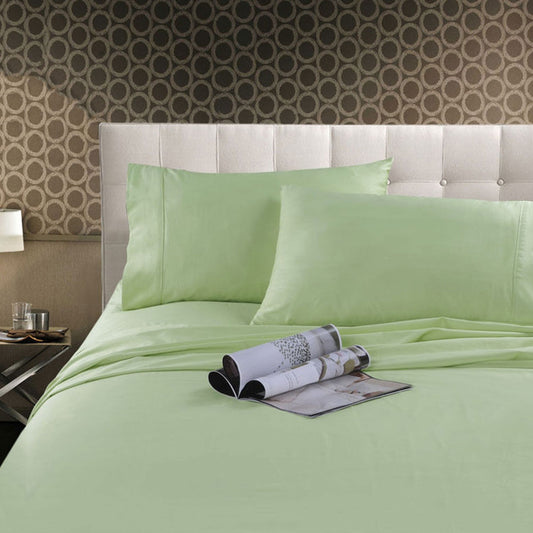 Kingtex 300TC Cotton Sheet Set Mint Queen