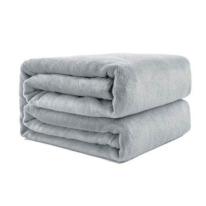 Super Soft Micro Flannel Plush Blanket Queen 220 x 240cm Blush